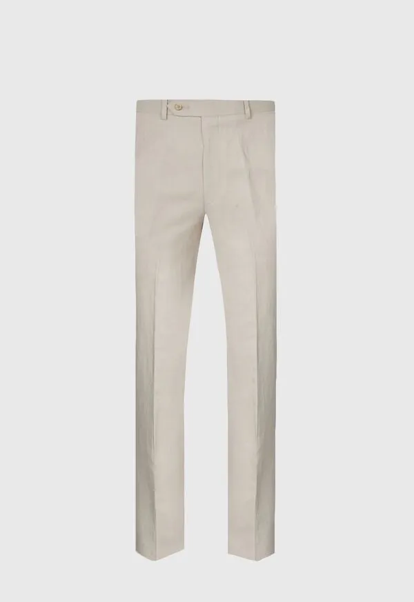 Mens Dress Pants Paulstuart Linen and Silk James Dress Trouser Silver