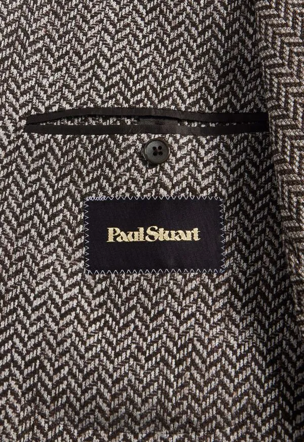 Mens Paulstuart Silk and Linen Herringbone Jacket Brown Blazers and Jackets Mens Paulstuart Silk and Linen Herringbone Jacket Brown Blazers and Jackets