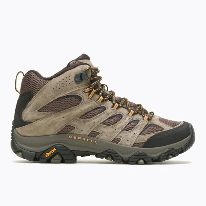Merrell Boots Men Moab 3 Mid Wide Width Walnut
