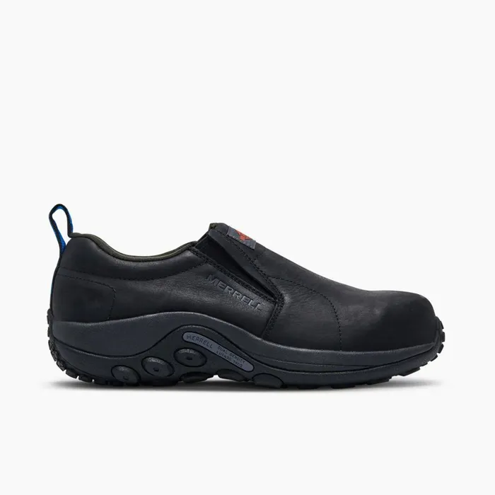 Merrell SlipOns Men Jungle Moc Leather Comp Toe Work Shoe Black