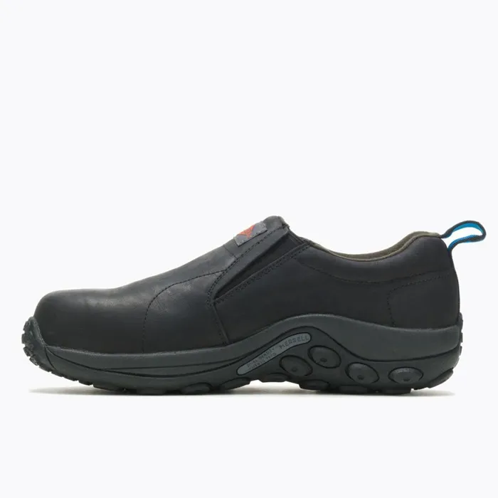 Merrell SlipOns Men Jungle Moc Leather Comp Toe Work Shoe Black