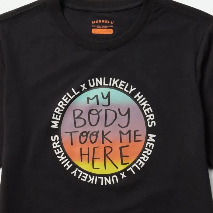 Merrell Tops Men Unlikely Hikers X Short Sleeve Tee Black