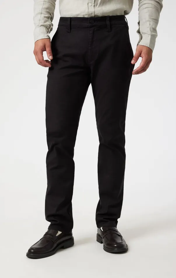 Milton Slim Straight Leg In Black Luxe Twill Men Mavi Jeans Pants Milton Slim Straight Leg In Black Luxe Twill Men Mavi Jeans Pants