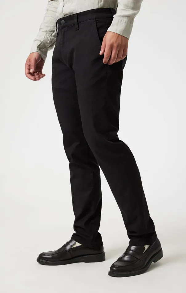 Milton Slim Straight Leg In Black Luxe Twill Men Mavi Jeans Pants Milton Slim Straight Leg In Black Luxe Twill Men Mavi Jeans Pants