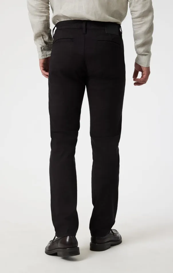 Milton Slim Straight Leg In Black Luxe Twill Men Mavi Jeans Pants Milton Slim Straight Leg In Black Luxe Twill Men Mavi Jeans Pants