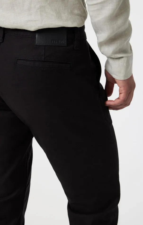 Milton Slim Straight Leg In Black Luxe Twill Men Mavi Jeans Pants Milton Slim Straight Leg In Black Luxe Twill Men Mavi Jeans Pants