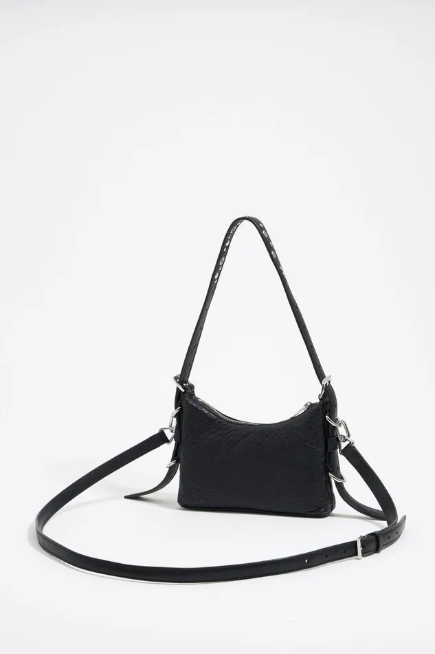 Mini Black Leather Pocket Slouch Bag Black Women Bimba Y Lola Evening Bags Mini Black Leather Pocket Slouch Bag Black Women Bimba Y Lola Evening Bags