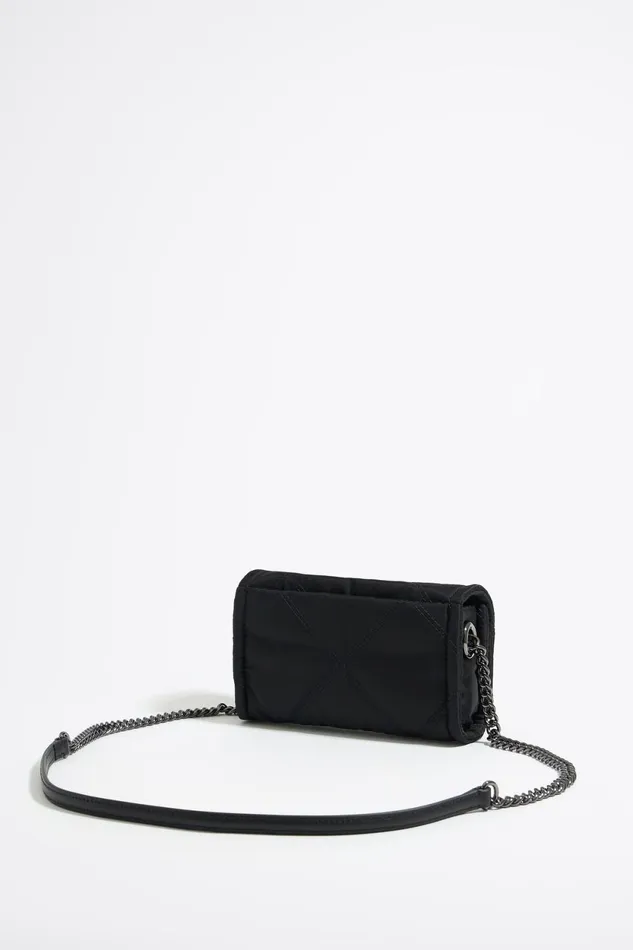 Mini Black Nylon Flap Bag Black Women Bimba Y Lola Crossbody Bags Mini Black Nylon Flap Bag Black Women Bimba Y Lola Crossbody Bags