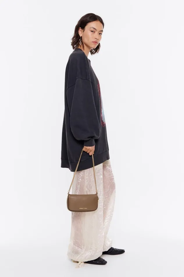Mini Dark Taupe Leather Crossbody Bag Dark Taupe Women Bimba Y Lola Crossbody Bags Mini Dark Taupe Leather Crossbody Bag Dark Taupe Women Bimba Y Lola Crossbody Bags