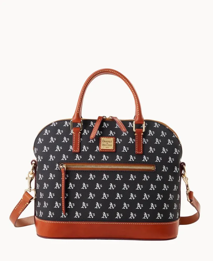 MLB Athletics Domed Zip Satchel Athletics Woman Dooney and Bourke Satchels