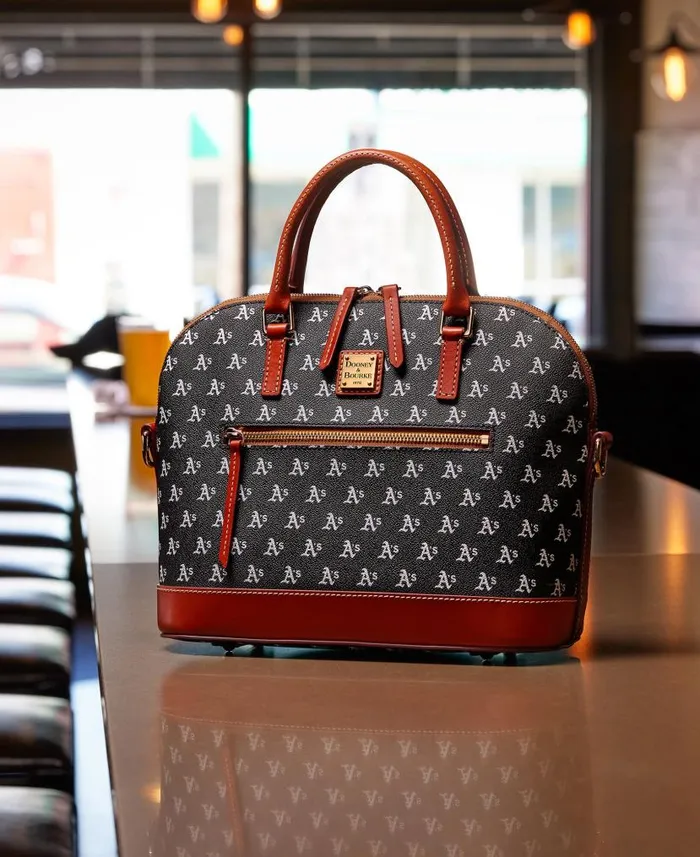 MLB Athletics Domed Zip Satchel Athletics Woman Dooney and Bourke Satchels MLB Athletics Domed Zip Satchel Athletics Woman Dooney and Bourke Satchels