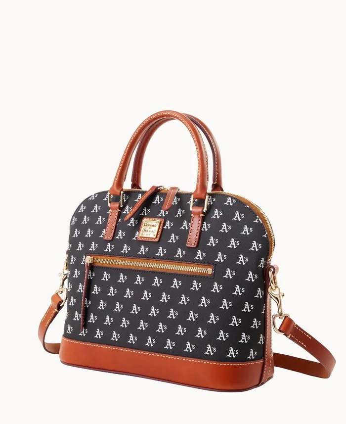 MLB Athletics Domed Zip Satchel Athletics Woman Dooney and Bourke Satchels MLB Athletics Domed Zip Satchel Athletics Woman Dooney and Bourke Satchels