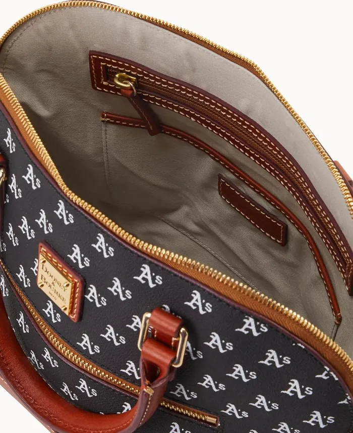MLB Athletics Domed Zip Satchel Athletics Woman Dooney and Bourke Satchels MLB Athletics Domed Zip Satchel Athletics Woman Dooney and Bourke Satchels