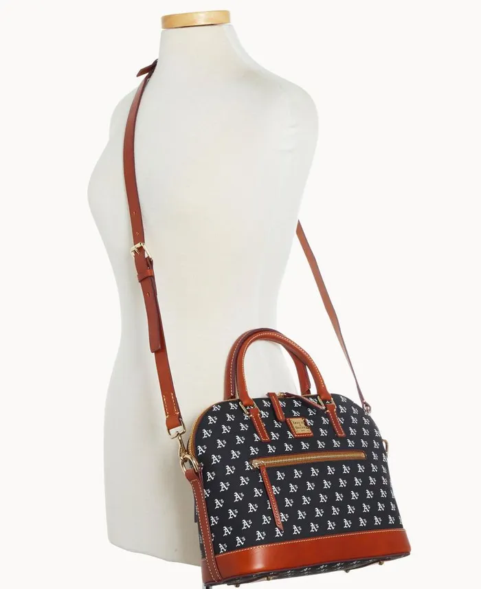 MLB Athletics Domed Zip Satchel Athletics Woman Dooney and Bourke Satchels MLB Athletics Domed Zip Satchel Athletics Woman Dooney and Bourke Satchels