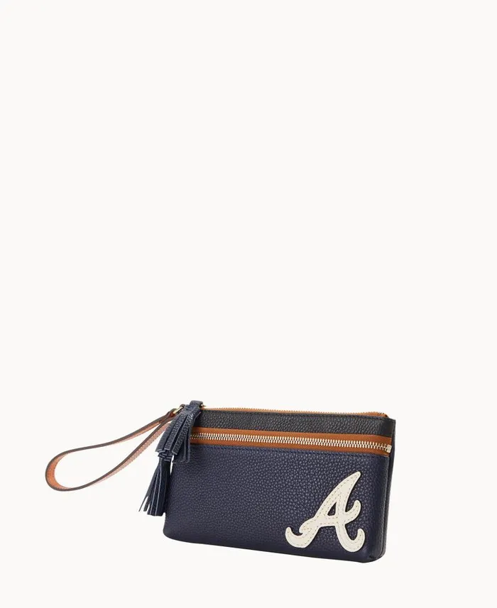 MLB Braves Double Zip Wristlet Braves ManWoman Dooney and Bourke Wallets MLB Braves Double Zip Wristlet Braves ManWoman Dooney and Bourke Wallets