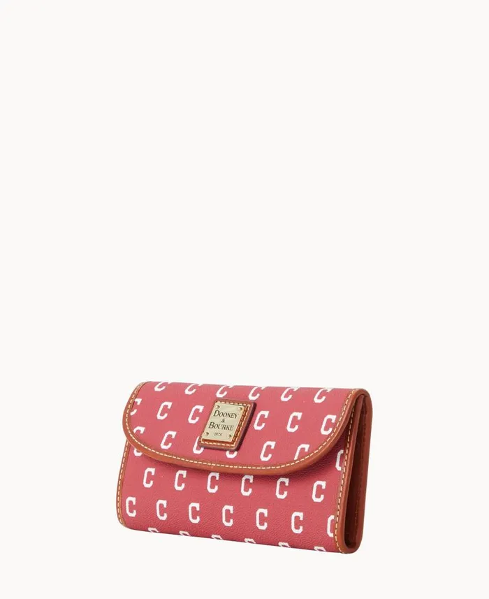 MLB Indians Continental Clutch Indians ManWoman Dooney and Bourke Wallets MLB Indians Continental Clutch Indians ManWoman Dooney and Bourke Wallets
