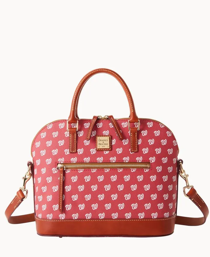 MLB Nationals Domed Zip Satchel Nationals Woman Dooney and Bourke Satchels