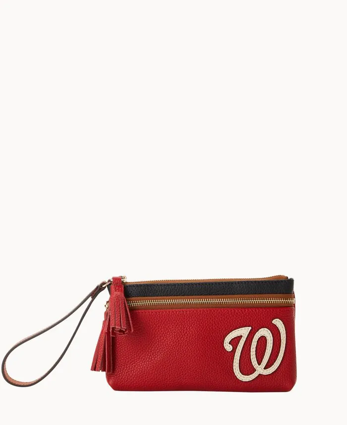 MLB Nationals Double Zip Wristlet Nationals ManWoman Dooney and Bourke Wallets MLB Nationals Double Zip Wristlet Nationals ManWoman Dooney and Bourke Wallets