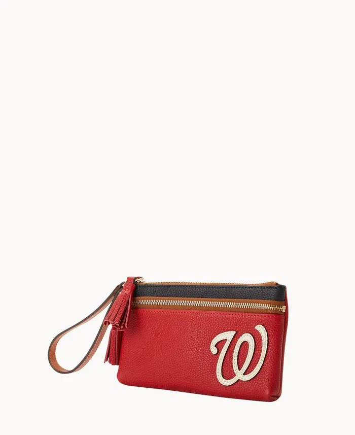 MLB Nationals Double Zip Wristlet Nationals ManWoman Dooney and Bourke Wallets MLB Nationals Double Zip Wristlet Nationals ManWoman Dooney and Bourke Wallets