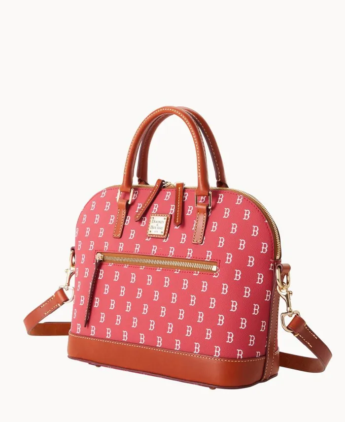 MLB Red Sox Domed Zip Satchel Red Sox Woman Dooney and Bourke Satchels MLB Red Sox Domed Zip Satchel Red Sox Woman Dooney and Bourke Satchels