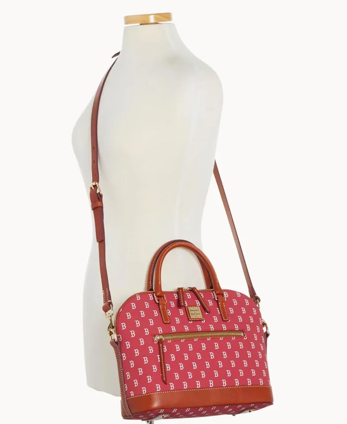 MLB Red Sox Domed Zip Satchel Red Sox Woman Dooney and Bourke Satchels MLB Red Sox Domed Zip Satchel Red Sox Woman Dooney and Bourke Satchels