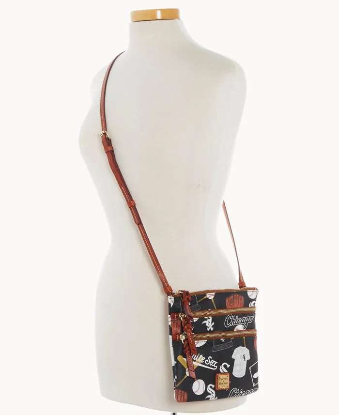 MLB White Sox N S Triple Zip Crossbody White Sox Woman Dooney and Bourke Crossbodies MLB White Sox N S Triple Zip Crossbody White Sox Woman Dooney and Bourke Crossbodies