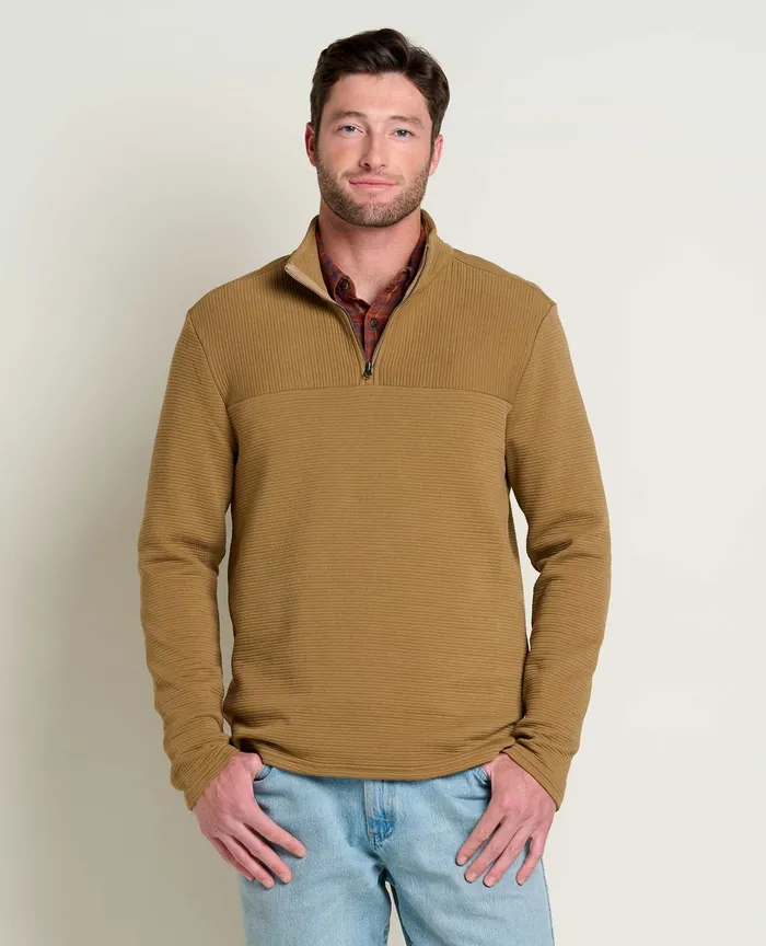 Moonwake 14 Zip Pullover Honey Brown Jackets and Layers ToadandCo Men8217s