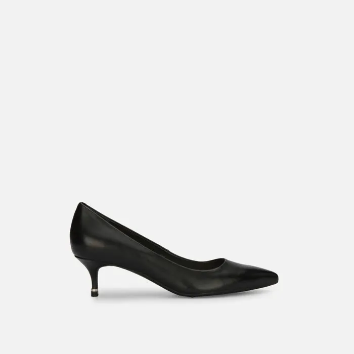 Morgan Kitten Heel Leather Pump Black Women Kenneth Cole Heels