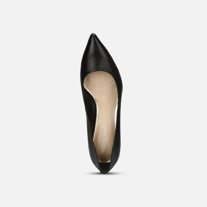 Morgan Kitten Heel Leather Pump Black Women Kenneth Cole Heels