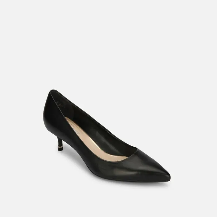 Morgan Kitten Heel Leather Pump Black Women Kenneth Cole Heels