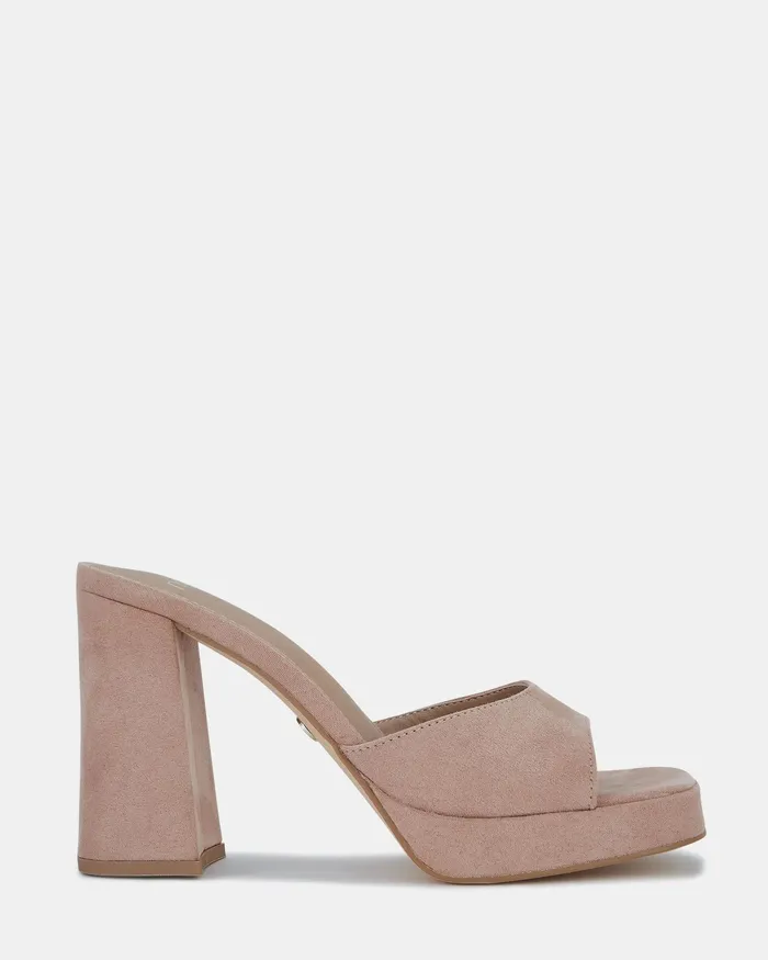 Mules NOVO Shoes Women FINNEY Nude Block Heels