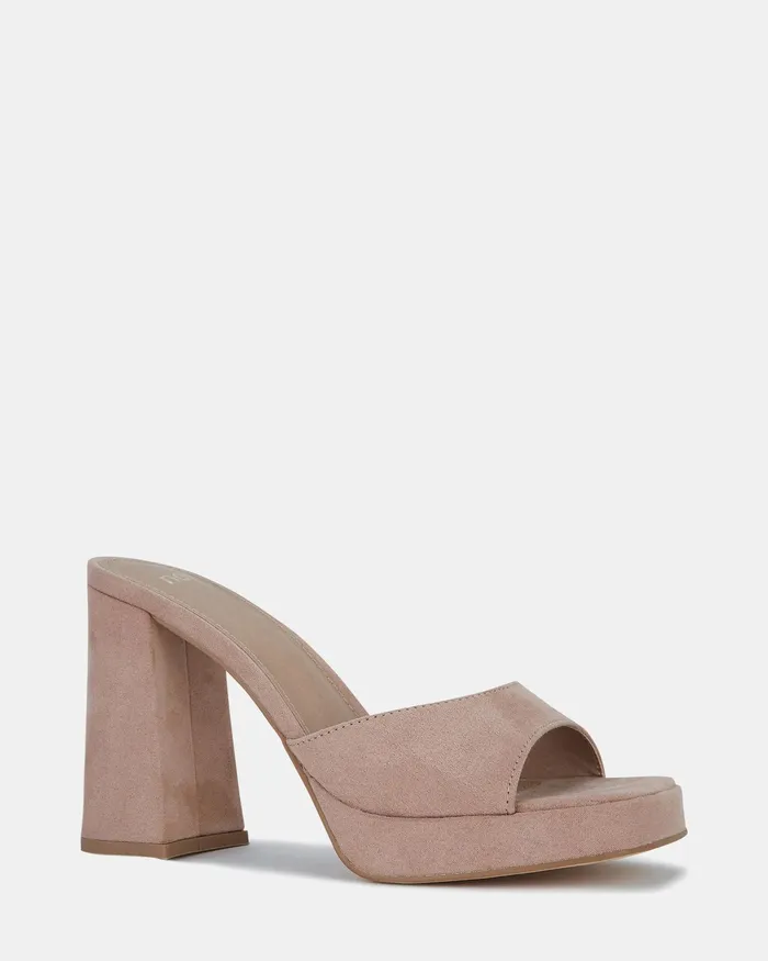 Mules NOVO Shoes Women FINNEY Nude Block Heels