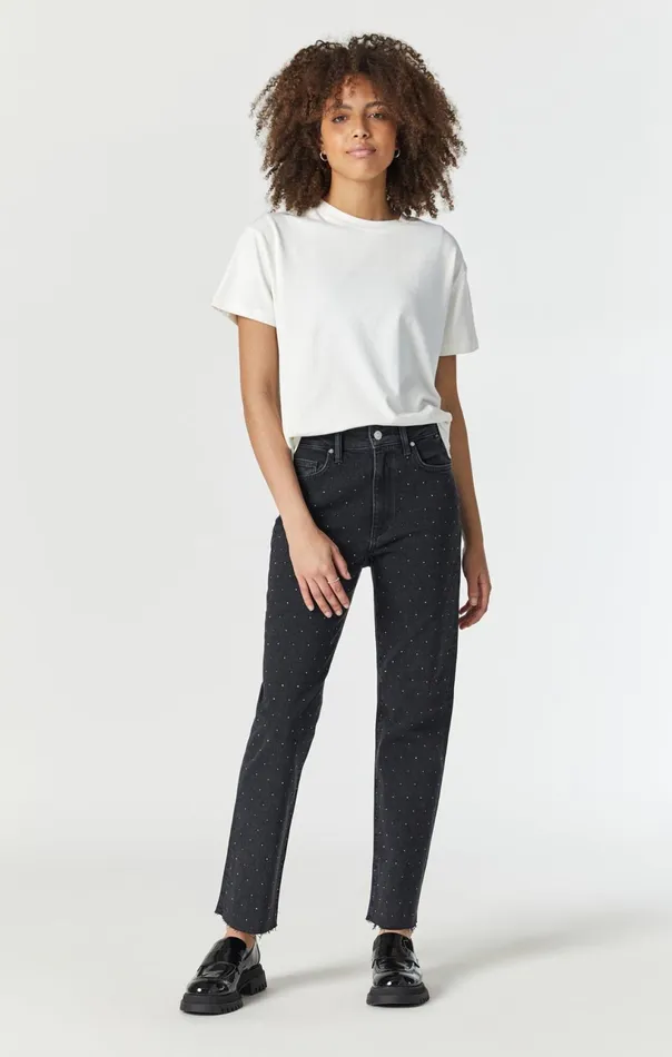 New York Straight Leg In Shiny Smoke Denim Women Mavi Jeans Denim New York Straight Leg In Shiny Smoke Denim Women Mavi Jeans Denim
