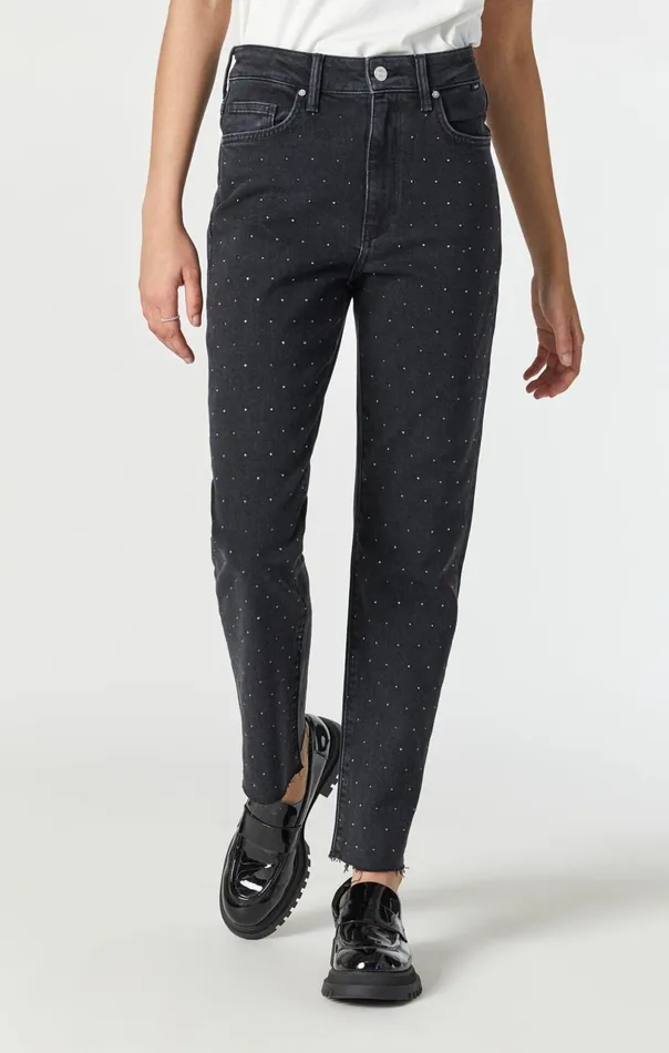 New York Straight Leg In Shiny Smoke Denim Women Mavi Jeans Denim New York Straight Leg In Shiny Smoke Denim Women Mavi Jeans Denim