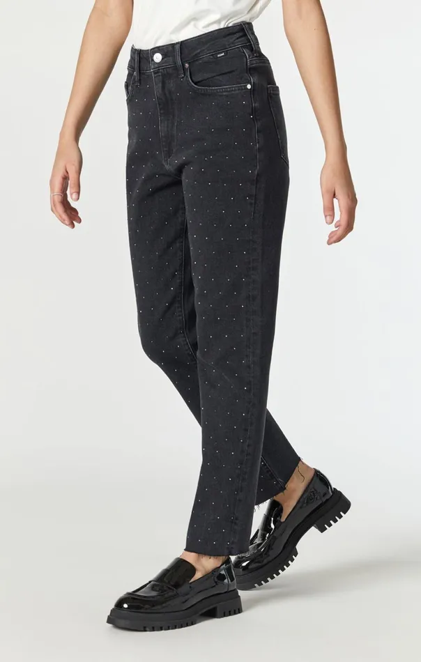 New York Straight Leg In Shiny Smoke Denim Women Mavi Jeans Denim New York Straight Leg In Shiny Smoke Denim Women Mavi Jeans Denim
