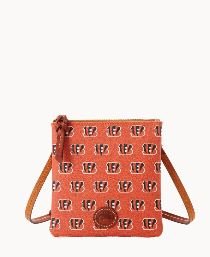 NFL Bengals Small North South Top Zip Crossbody Bengals Woman Dooney and Bourke Crossbodies NFL Bengals Small North South Top Zip Crossbody Bengals Woman Dooney and Bourke Crossbodies