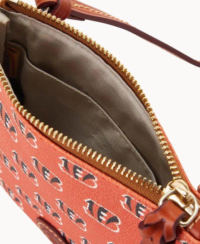 NFL Bengals Small North South Top Zip Crossbody Bengals Woman Dooney and Bourke Crossbodies NFL Bengals Small North South Top Zip Crossbody Bengals Woman Dooney and Bourke Crossbodies