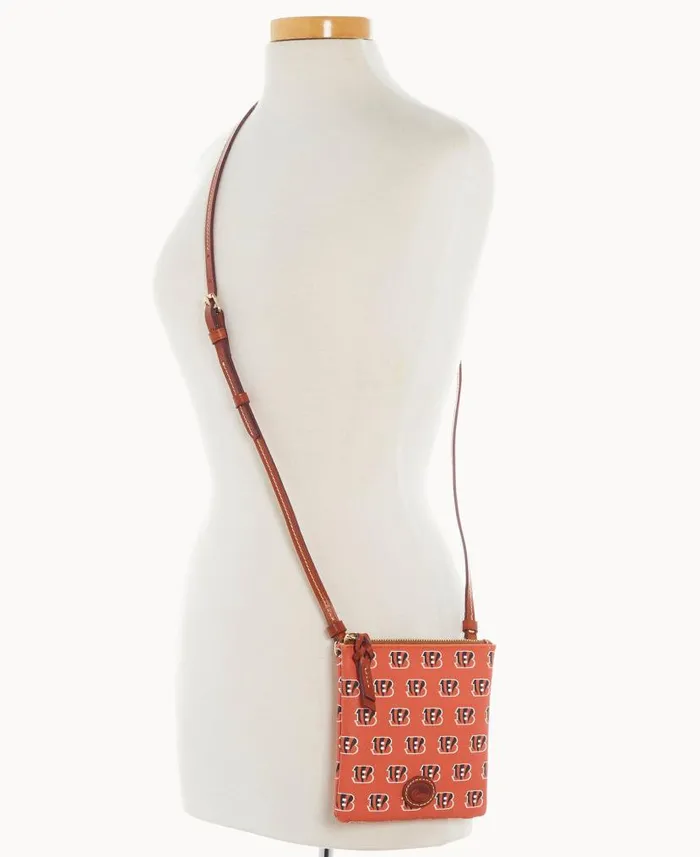 NFL Bengals Small North South Top Zip Crossbody Bengals Woman Dooney and Bourke Crossbodies NFL Bengals Small North South Top Zip Crossbody Bengals Woman Dooney and Bourke Crossbodies