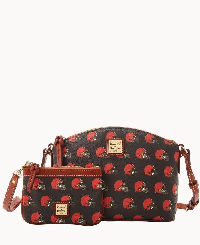 NFL Browns Suki Crossbody Med Wristlet Browns Woman Dooney and Bourke Crossbodies NFL Browns Suki Crossbody Med Wristlet Browns Woman Dooney and Bourke Crossbodies