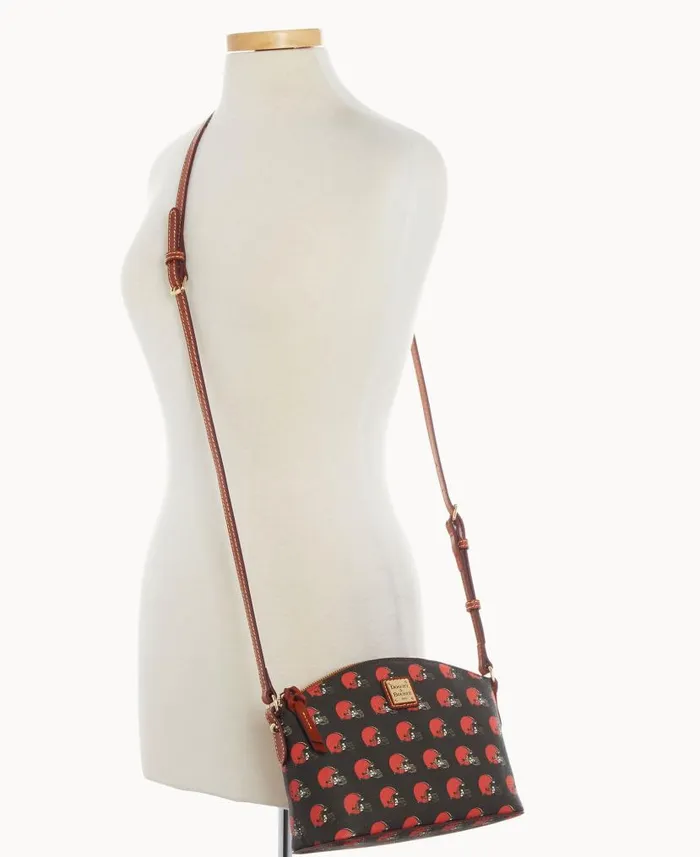 NFL Browns Suki Crossbody Med Wristlet Browns Woman Dooney and Bourke Crossbodies NFL Browns Suki Crossbody Med Wristlet Browns Woman Dooney and Bourke Crossbodies