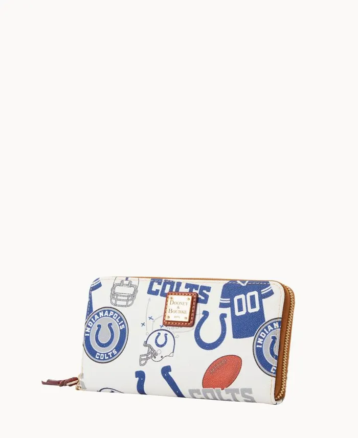 NFL Colts Large Zip Around Wristlet Colts ManWoman Dooney and Bourke Wallets NFL Colts Large Zip Around Wristlet Colts ManWoman Dooney and Bourke Wallets
