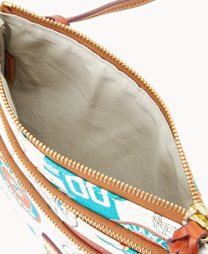 NFL Dolphins N S Triple Zip Crossbody Dolphins Woman Dooney and Bourke Crossbodies NFL Dolphins N S Triple Zip Crossbody Dolphins Woman Dooney and Bourke Crossbodies