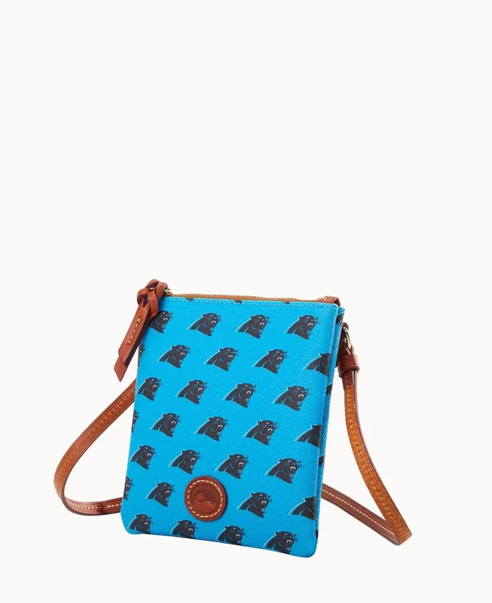 NFL Panthers Small North South Top Zip Crossbody Panthers Woman Dooney and Bourke Crossbodies NFL Panthers Small North South Top Zip Crossbody Panthers Woman Dooney and Bourke Crossbodies