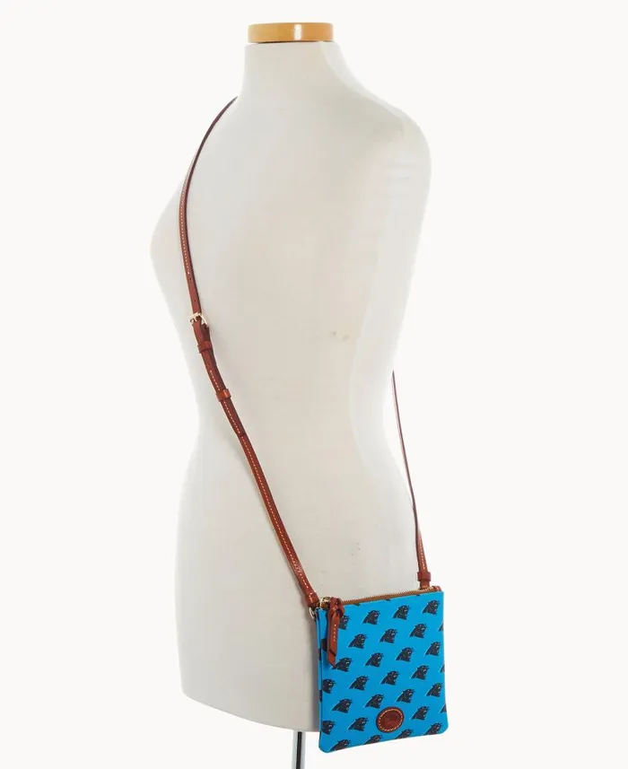 NFL Panthers Small North South Top Zip Crossbody Panthers Woman Dooney and Bourke Crossbodies NFL Panthers Small North South Top Zip Crossbody Panthers Woman Dooney and Bourke Crossbodies