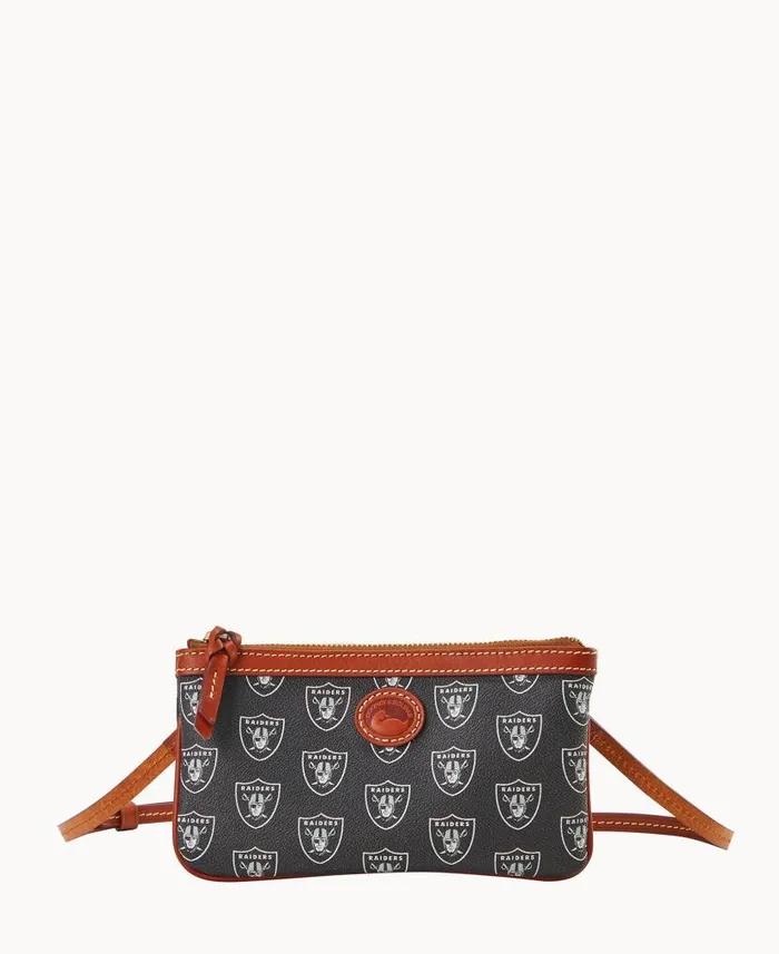 NFL Raiders Large Slim Crossbody Raiders Woman Dooney and Bourke Crossbodies