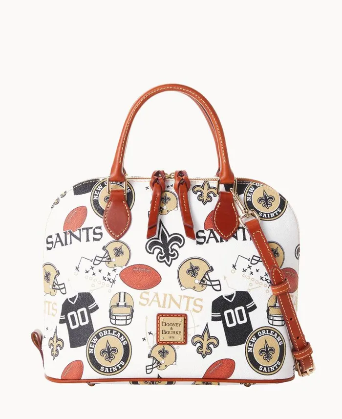 NFL Saints Zip Zip Satchel Saints Woman Dooney and Bourke Satchels