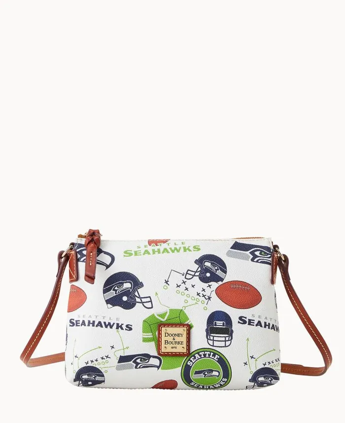 NFL Seahawks Crossbody Pouchette Seahawks Woman Dooney and Bourke Crossbodies NFL Seahawks Crossbody Pouchette Seahawks Woman Dooney and Bourke Crossbodies