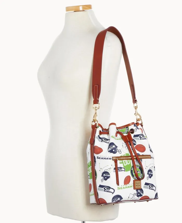 NFL Seahawks Drawstring Seahawks Woman Dooney and Bourke Shoulder Bags NFL Seahawks Drawstring Seahawks Woman Dooney and Bourke Shoulder Bags