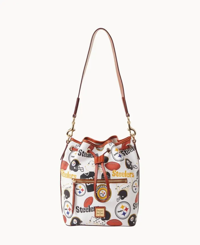 NFL Steelers Drawstring Steelers Woman Dooney and Bourke Shoulder Bags