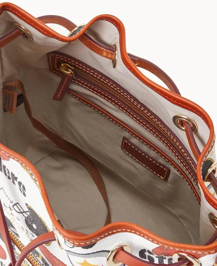 NFL Steelers Drawstring Steelers Woman Dooney and Bourke Shoulder Bags NFL Steelers Drawstring Steelers Woman Dooney and Bourke Shoulder Bags